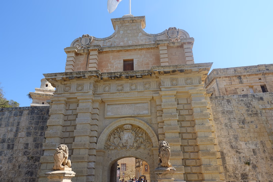 The baroque Main Gate of Mdina